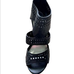 Rampage Black Laser Cut Kippa Heels 6